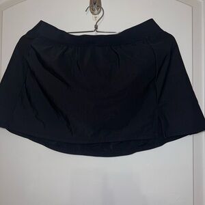 Black Athletic Swim Skort